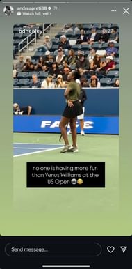 Andre Preti's Instagram story